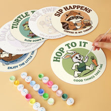 Load image into Gallery viewer, Mini Paint by Numbers Set - Discs Ø7.9" (6 pieces) - Happy Little Souls