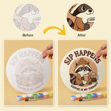 Load image into Gallery viewer, Mini Paint by Numbers Set - Discs Ø7.9" (6 pieces) - Happy Little Souls