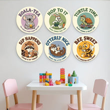 Load image into Gallery viewer, Mini Paint by Numbers Set - Discs Ø7.9" (6 pieces) - Happy Little Souls