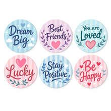 Load image into Gallery viewer, Mini Paint by Numbers Set - Discs Ø7.9" (6 pieces) - Gentle Hearts Figured'Art