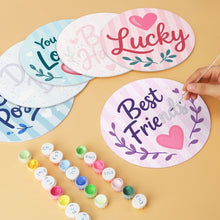 Load image into Gallery viewer, Mini Paint by Numbers Set - Discs Ø7.9" (6 pieces) - Gentle Hearts
