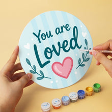 Load image into Gallery viewer, Mini Paint by Numbers Set - Discs Ø7.9" (6 pieces) - Gentle Hearts