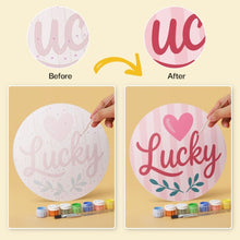 Load image into Gallery viewer, Mini Paint by Numbers Set - Discs Ø7.9" (6 pieces) - Gentle Hearts