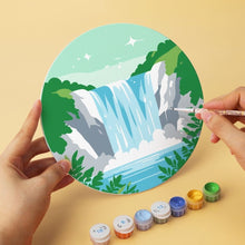 Load image into Gallery viewer, Mini Paint by Numbers Set - Discs Ø7.9" (6 pieces) - Dreamy Landscapes 2