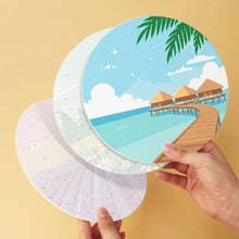 Load image into Gallery viewer, Mini Paint by Numbers Set - Discs Ø7.9" (6 pieces) - Dreamy Landscapes 2