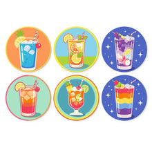 Load image into Gallery viewer, Mini Paint by Numbers Set - Discs Ø7.9" (6 pieces) - Sunset Elixirs Figured'Art
