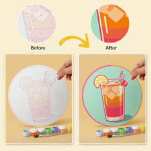 Load image into Gallery viewer, Mini Paint by Numbers Set - Discs Ø7.9" (6 pieces) - Sunset Elixirs
