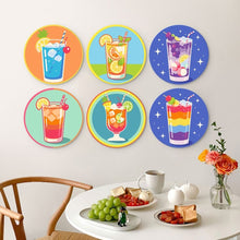 Load image into Gallery viewer, Mini Paint by Numbers Set - Discs Ø7.9" (6 pieces) - Sunset Elixirs