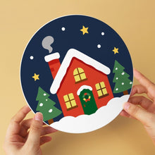 Load image into Gallery viewer, Mini Paint by Numbers Set - Discs Ø7.9" (6 pieces) - Whispers of Christmas