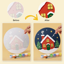 Load image into Gallery viewer, Mini Paint by Numbers Set - Discs Ø7.9" (6 pieces) - Whispers of Christmas