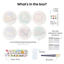 Load image into Gallery viewer, Mini Paint by Numbers Set 7.9"x7.9" (6 pieces) - Classic Xmas Set