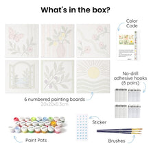 Load image into Gallery viewer, Mini Paint by Numbers Set 7.9"x7.9" (6 pieces) - Spooky Nights