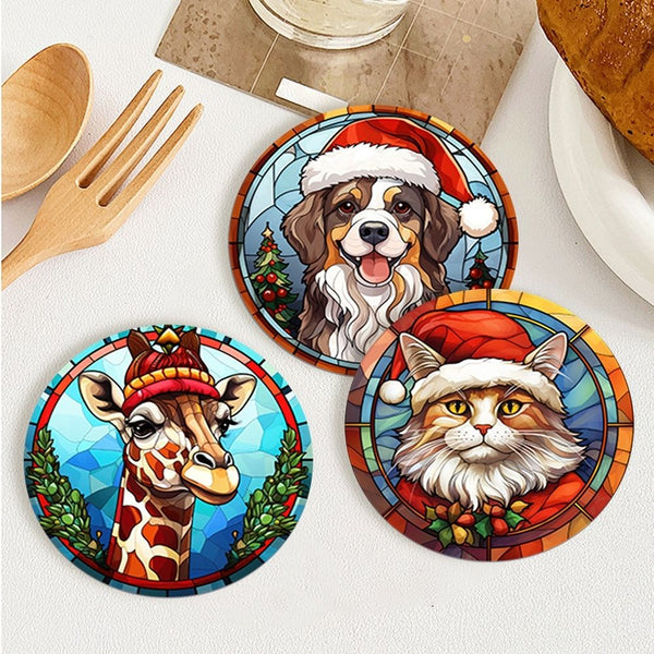 Paint by numbers 6" Coasters (6 pieces) - Christmas Critters