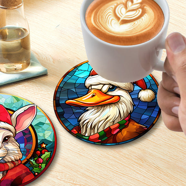 Paint by numbers 6" Coasters (6 pieces) - Christmas Critters