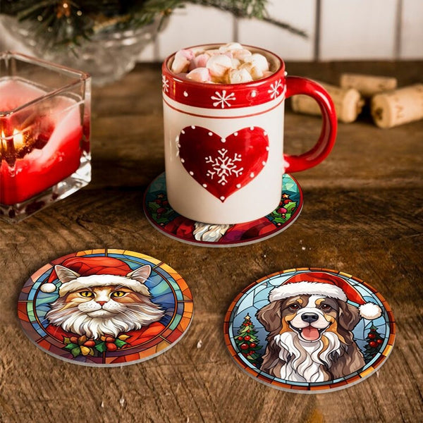 Paint by numbers 6" Coasters (6 pieces) - Christmas Critters