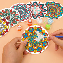 Load image into Gallery viewer, Paint by numbers 4" Coasters (6 pieces) - Colorful Coasters Mandala