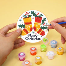 Load image into Gallery viewer, Paint by numbers 4" Coasters (6 pieces) - Handmade Christmas