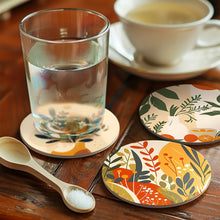 Load image into Gallery viewer, Paint by numbers 6" Coasters (6 pieces) - Modern Botanical Design
