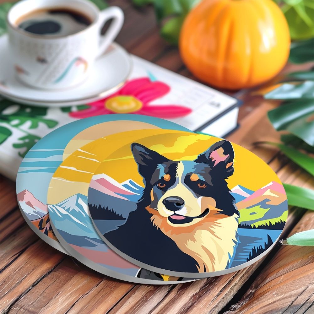 Paint by numbers 6" Coasters (6 pieces) - Cute Dogs