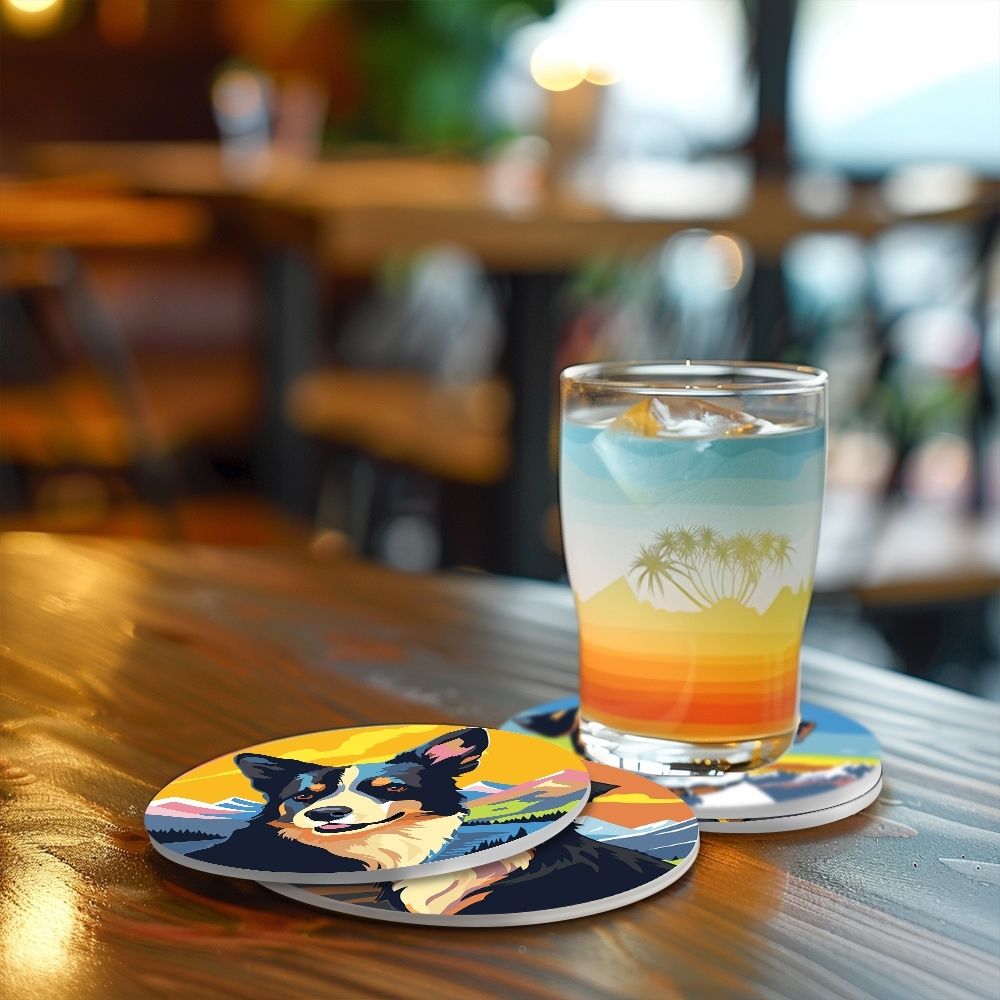 Paint by numbers 6" Coasters (6 pieces) - Cute Dogs