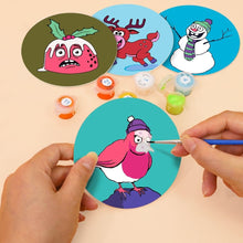 Load image into Gallery viewer, Paint by numbers 4" Coasters (4 pieces) - Creative Christmas Gift 1