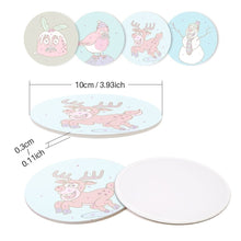 Load image into Gallery viewer, Paint by numbers 4" Coasters (4 pieces) - Creative Christmas Gift 1