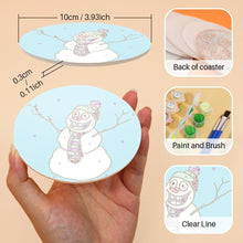 Load image into Gallery viewer, Paint by numbers 4" Coasters (4 pieces) - Creative Christmas Gift 1