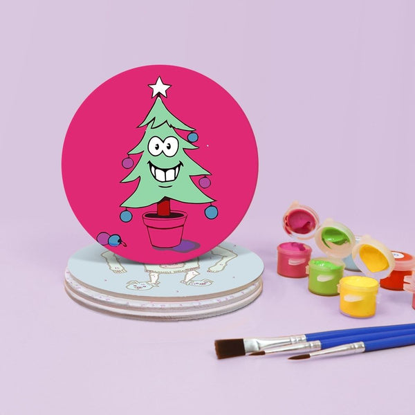 Paint by numbers 6" Coasters (4 pieces) - Creative Christmas Gift 2