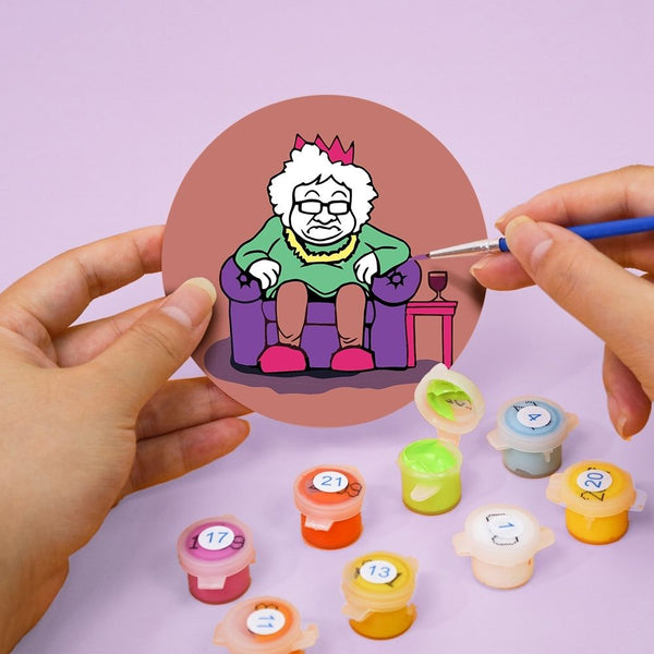 Paint by numbers 6" Coasters (4 pieces) - Creative Christmas Gift 2