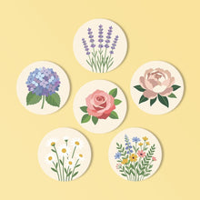 Load image into Gallery viewer, Paint by numbers 4" Coasters (6 pieces) - Pastel Bouquet Figured'Art