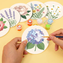 Load image into Gallery viewer, Paint by numbers 4" Coasters (6 pieces) - Pastel Bouquet