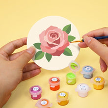 Load image into Gallery viewer, Paint by numbers 4" Coasters (6 pieces) - Pastel Bouquet