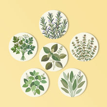 Load image into Gallery viewer, Paint by numbers 4" Coasters (6 pieces) - Aromatic herbs Figured'Art