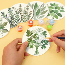Load image into Gallery viewer, Paint by numbers 4" Coasters (6 pieces) - Aromatic herbs