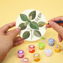 Load image into Gallery viewer, Paint by numbers 4" Coasters (6 pieces) - Aromatic herbs