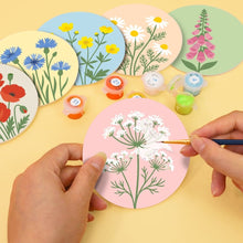 Load image into Gallery viewer, Paint by numbers 4" Coasters (6 pieces) - Wildflowers