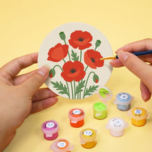 Load image into Gallery viewer, Paint by numbers 4" Coasters (6 pieces) - Wildflowers