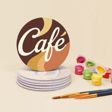 Load image into Gallery viewer, Paint by numbers 4" Coasters (6 pieces) - Paris Café