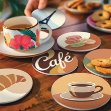 Load image into Gallery viewer, Paint by numbers 4" Coasters (6 pieces) - Paris Café