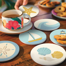 Load image into Gallery viewer, Paint by numbers 4" Coasters (6 pieces) - Sea Breeze