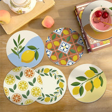 Load image into Gallery viewer, Paint by numbers 4" Coasters (6 pieces) - Lemon Garden