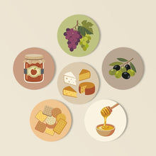 Load image into Gallery viewer, Paint by numbers 4" Coasters (6 pieces) - Mediterranean Aperitif Figured'Art