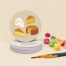 Load image into Gallery viewer, Paint by numbers 4" Coasters (6 pieces) - Mediterranean Aperitif