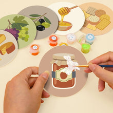 Load image into Gallery viewer, Paint by numbers 4" Coasters (6 pieces) - Mediterranean Aperitif