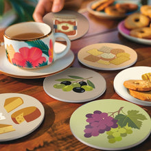 Load image into Gallery viewer, Paint by numbers 4" Coasters (6 pieces) - Mediterranean Aperitif