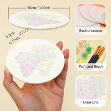 Load image into Gallery viewer, Paint by numbers 4" Coasters (6 pieces) - Mediterranean Aperitif