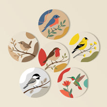Load image into Gallery viewer, Paint by numbers 4" Coasters (6 pieces) - Little Songbirds Figured'Art