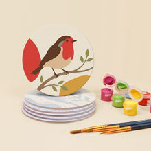Load image into Gallery viewer, Paint by numbers 4" Coasters (6 pieces) - Little Songbirds