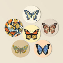 Load image into Gallery viewer, Paint by numbers 4" Coasters (6 pieces) - Wings of Spring Figured'Art