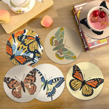 Load image into Gallery viewer, Paint by numbers 4" Coasters (6 pieces) - Wings of Spring